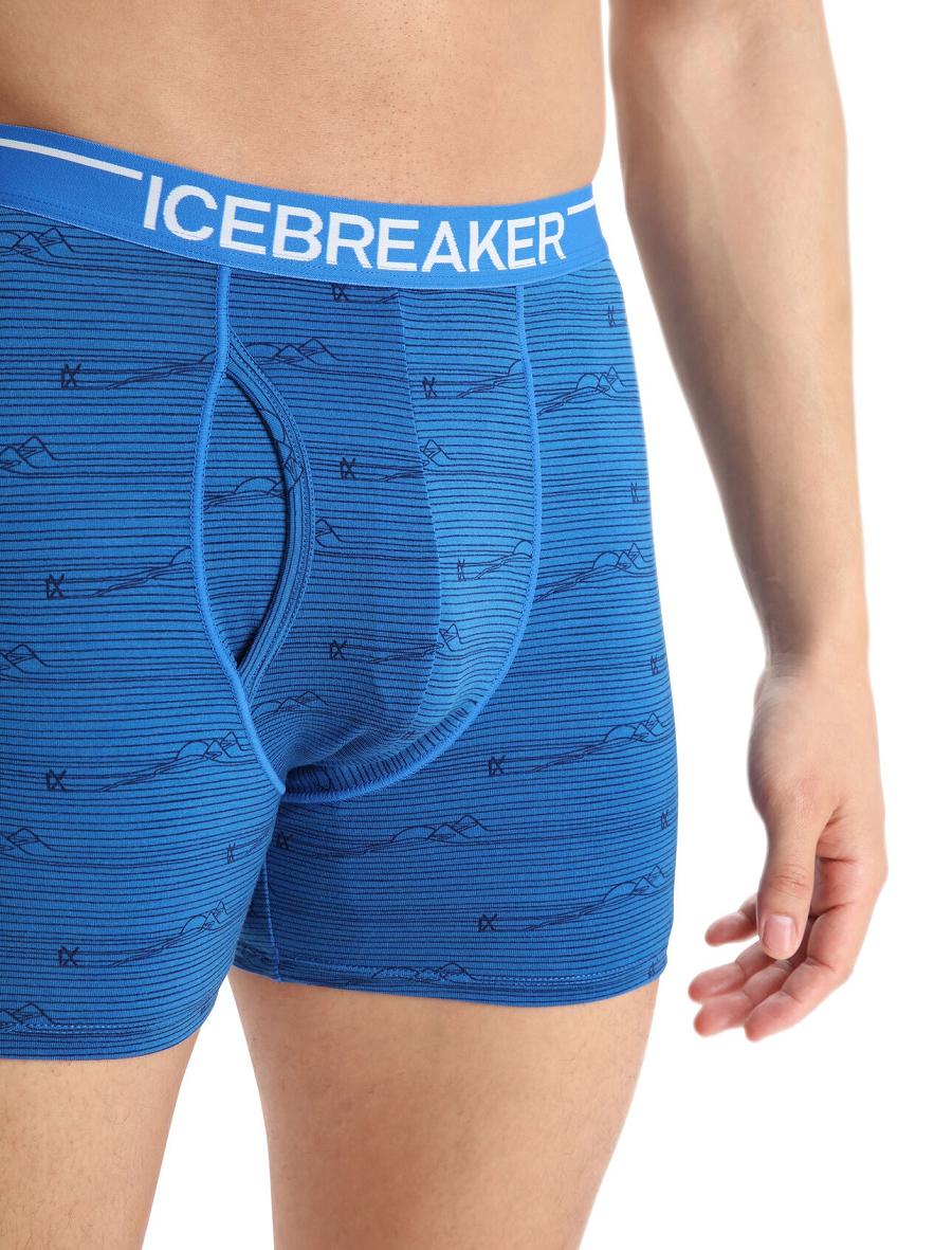 Icebreaker Merino Anatomica Boxers With Fly Férfi Fehérnemű Sötétkék | HU 1304SGLO